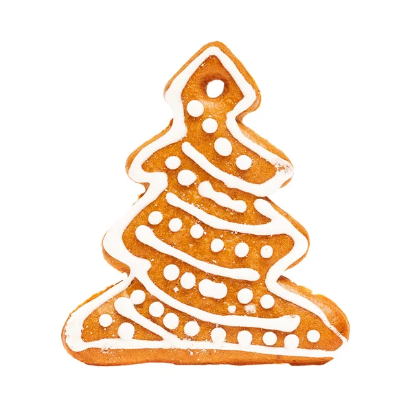 Рождественское печенье изолировано на белом фоне. Пряничный хлеб — стоковое фото