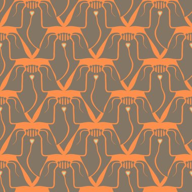 Art Nouveau tarzında çiçekli desen