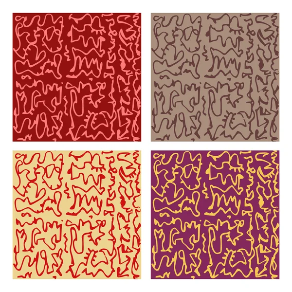Abstracte naadloze patroon gemaakt van gel pen. Onsystematisch plaatsing van de lijnen. Abstracte vormen. Set van naadloze patronen. Rechtenvrije Stockillustraties
