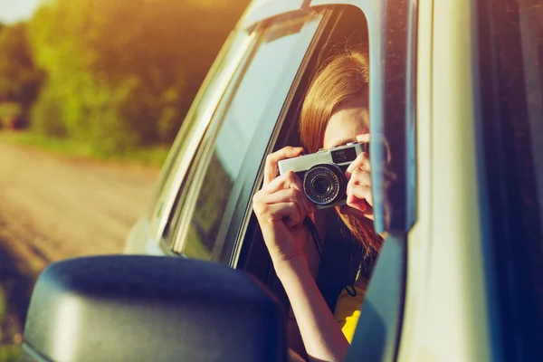 Girl taking photo — Stock Photo, Image