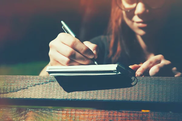 Girls hand writing Royalty Free Stock Images