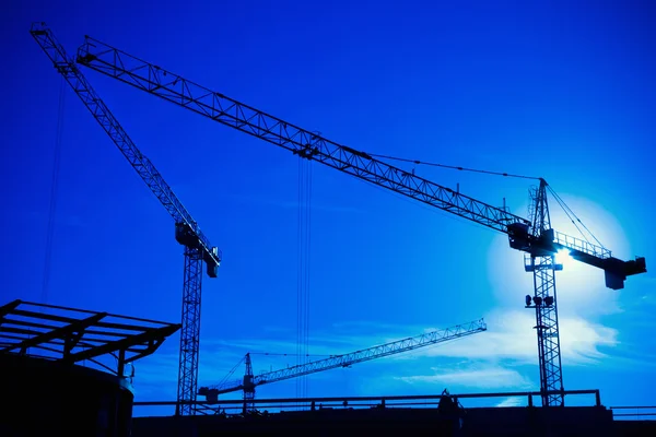 Grúas de construcción — Foto de Stock