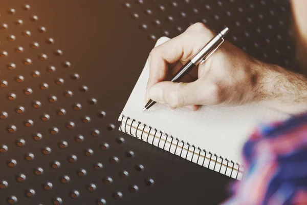 Male hand writing — Stock Photo, Image