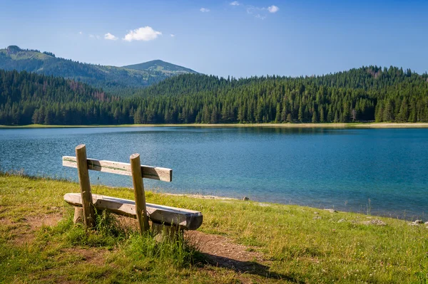 Kara Göl Durmitor, Karadağ, ahşap Bank