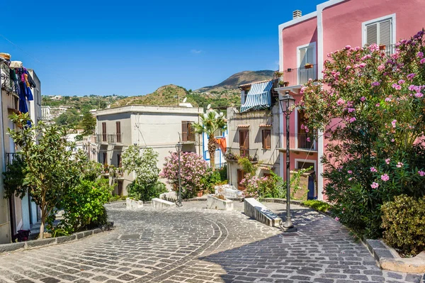 Lipari strade del centro storico — Foto Stock