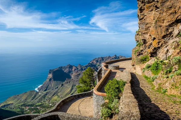 Punto di osservazione sulle montagne di La Gomera — Foto Stock