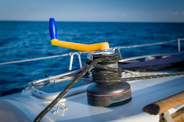 Yacht winch — Stock Photo, Image