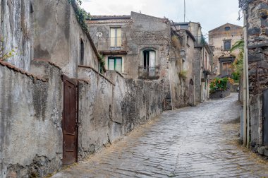 Forsa dAgro ancient streets. Sicily. clipart