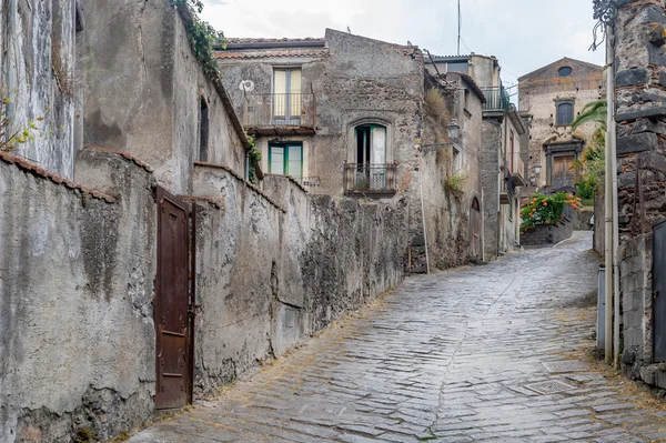 Forsa 常州达古老的街道。西西里岛. — 图库照片