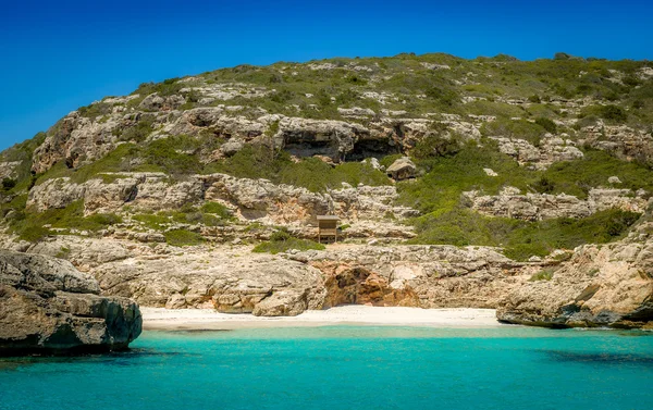 Ibiza praia de areia selvagem — Fotografia de Stock