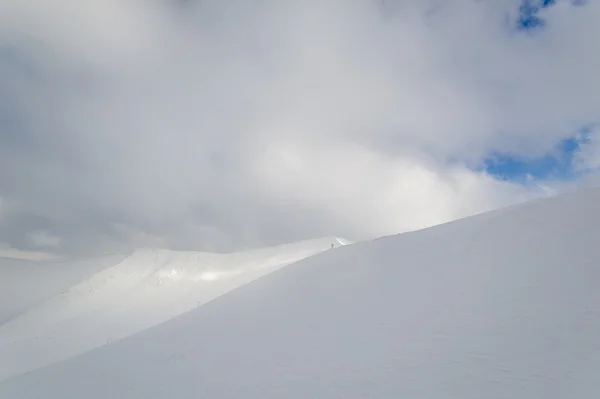 Schneebedeckte Berge Gipfeln Auf Hibini Alpine Skirouten Russland — Stockfoto