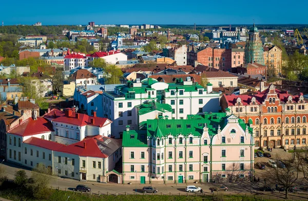 Viborg เมืองเก่าวิวทางอากาศ — ภาพถ่ายสต็อก