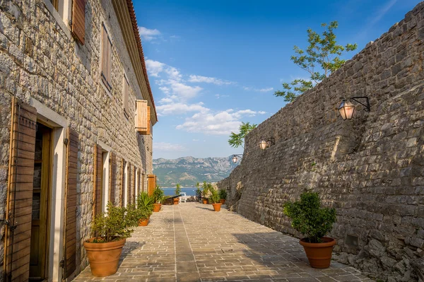 Budva medieval fortress street — Stock Photo, Image