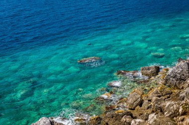 Adriyatik Denizi mükemmel turkuaz su dalış
