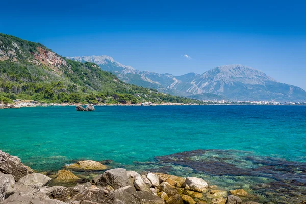 Montenegro kust zeegezicht. — Stockfoto
