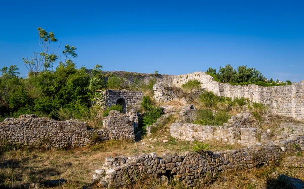 Rovine medievali della fortezza. Ulcinj, Montenegro . — Foto Stock