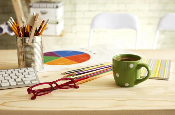 Coffee in the workplace — Stock Photo, Image