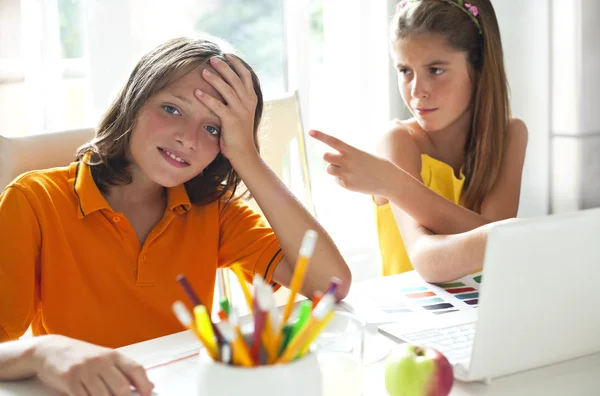 School children in class — Stock Photo, Image