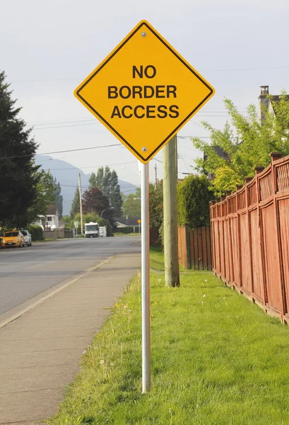 No hay señal de acceso fronterizo —  Fotos de Stock