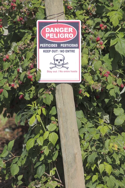 Peligro pestycydów znak — Zdjęcie stockowe