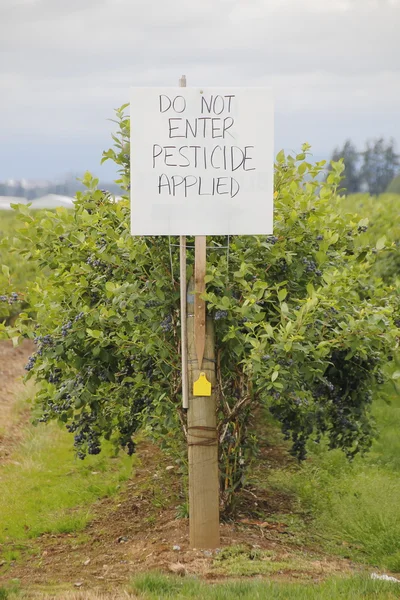 Chemicznej upraw Spray Signage — Zdjęcie stockowe