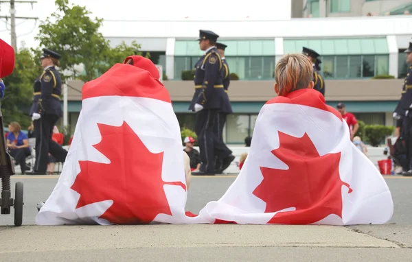 Wearing the Flag on Canada Day — Stock Photo, Image