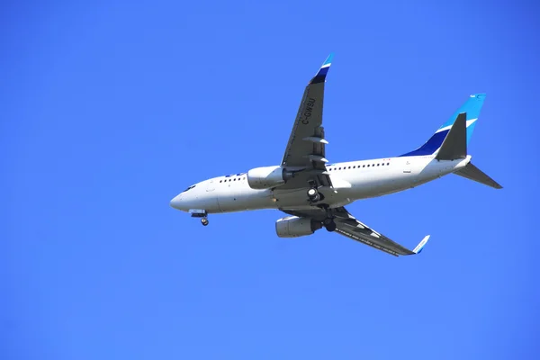 Canadese westjet landing — Stockfoto