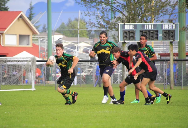 Canadian Boys Rugby Match — Stock Photo, Image