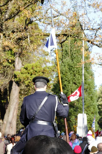 Bandera Canadiense a Media Mano —  Fotos de Stock