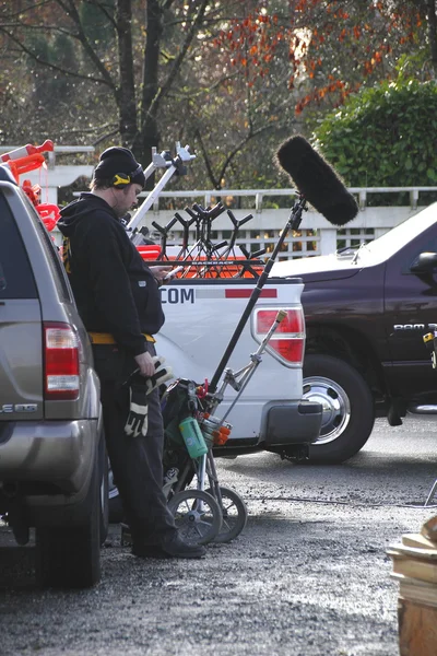 Garage Sale Mystery Crew on Location — Stock Photo, Image