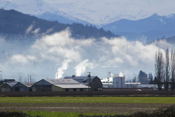 Air Pollution in Rural Area — Stock Photo, Image