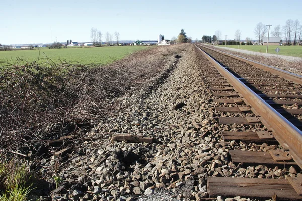 Línea ferroviaria rural —  Fotos de Stock