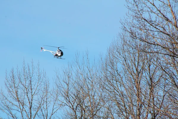 Helikopter en Forest — Stockfoto