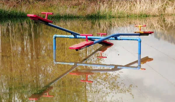 Parque Infantil Inundado — Fotografia de Stock