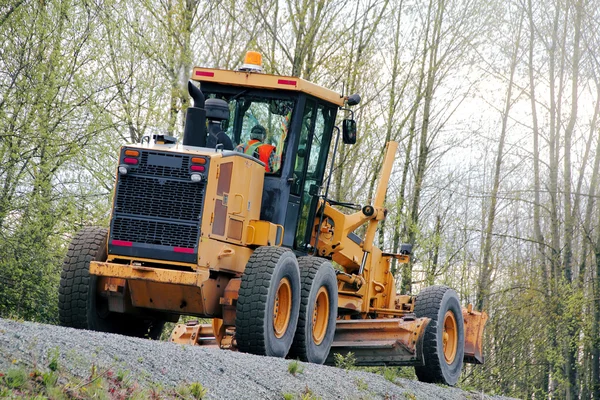 Grader nivelamento estrada — Fotografia de Stock