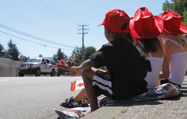 Crianças no Desfile do Dia do Canadá — Fotografia de Stock