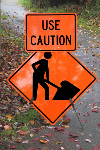 Use Caution Signage — Stock Photo, Image