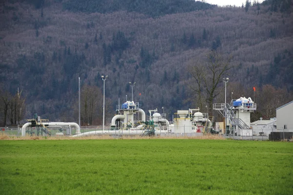 Gasfernleitungsanlage — Stockfoto