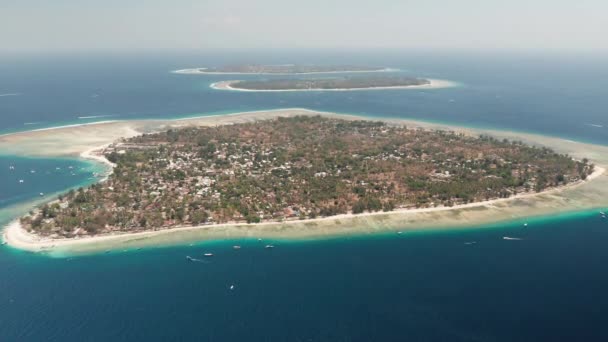 Drone van de Gili-eilanden in Indonesië — Stockvideo