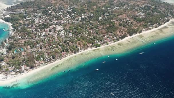 Drone sopra Gili Air Island — Video Stock