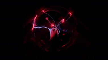 Plazma Küresi Mavi Plazmayla Parlayan Kırmızı