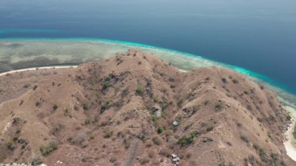 Drone Over Hills Of Kanawa Island — Vídeo de stock