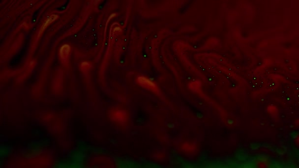 Beautiful Deep Red Liquid in Abstract Liquid Motion from Soap Film Surface — Stock Video