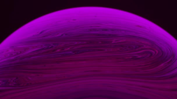 Artistic Closeup Shot of Pink Soap with Liquid Horizontal Lines Fluidly Moving — Stock Video