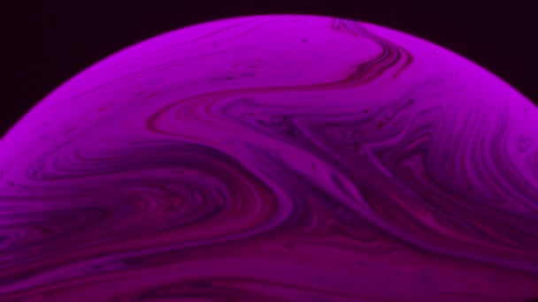 Pretty Pink Abstract Macro Shot of Pink Soap Surface with beautifully Swirls — стоковое видео