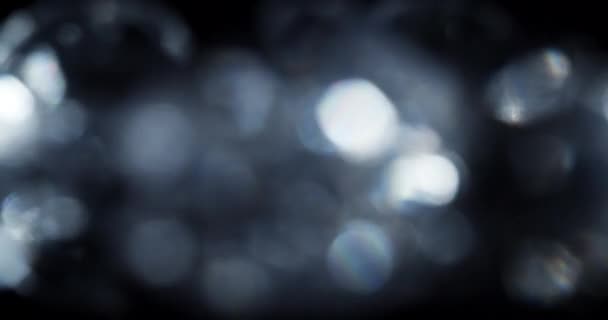 Beautiful Abstract Shot of Crystal Glass in Bokeh Effect — Stock Video