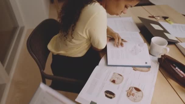 University Students Reading Books At Night — Vídeos de Stock