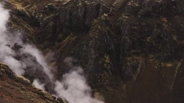 Kuşlar özgürce uçar Dağın Altındaki Bahar 'dan Yükselir