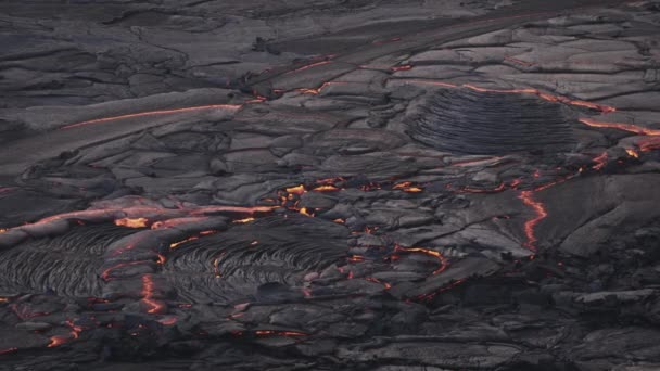 Lava llanura de erupción Volcán Fagradalsfjall — Vídeo de stock