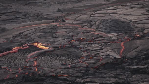 Pahoehoe Lava Flujo De Erupción Volcán Fagradalsfjall — Vídeo de stock